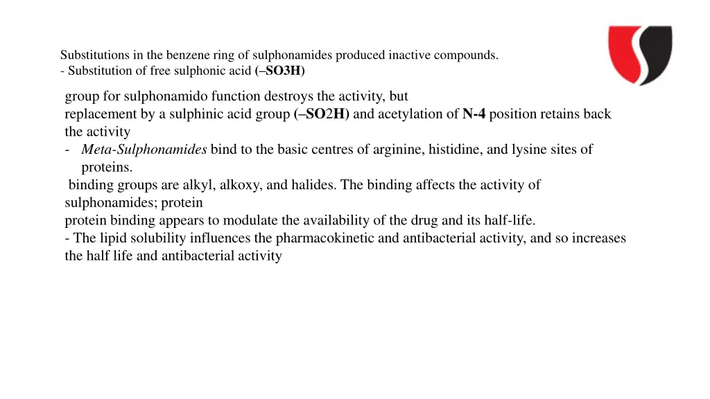 substitutions in the benzene ring