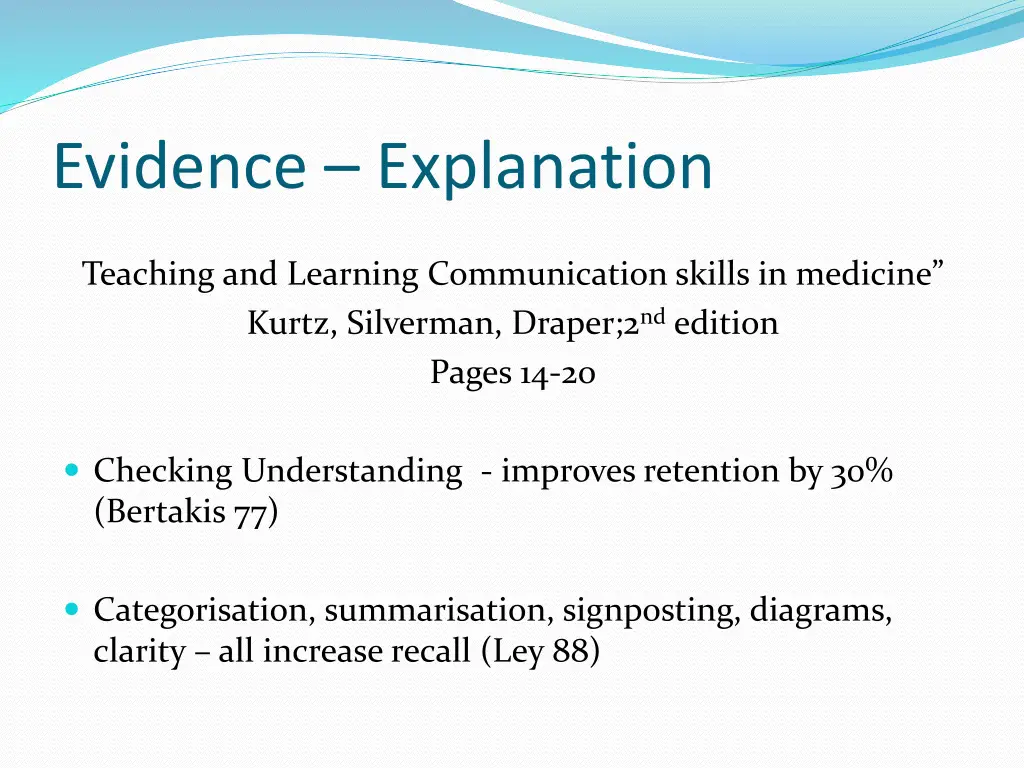 evidence explanation
