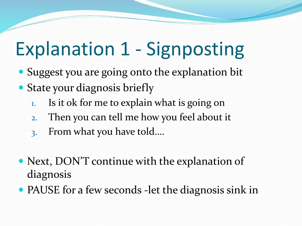 explanation 1 signposting