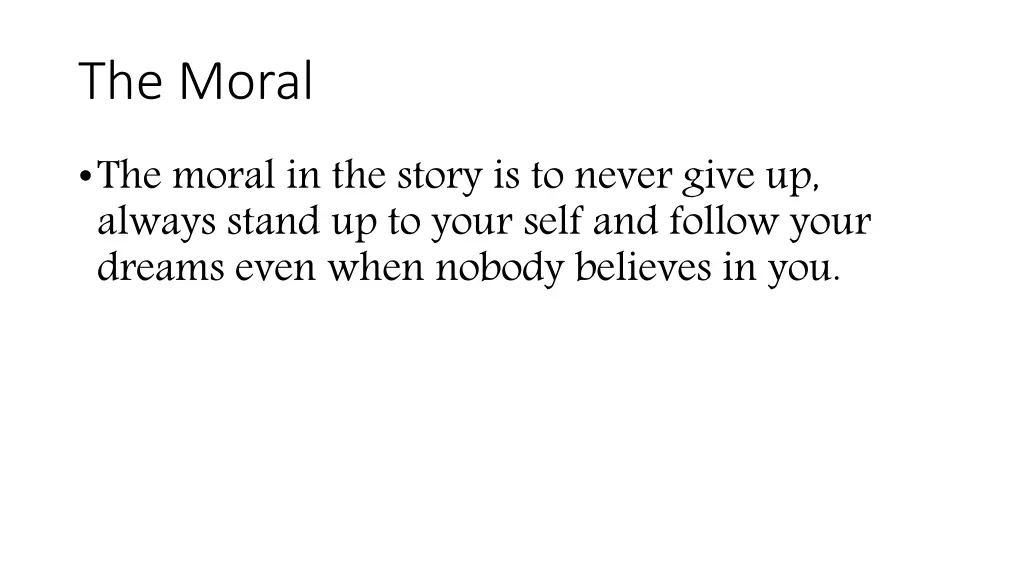 the moral
