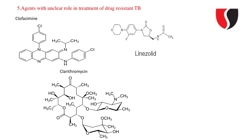 5 agents with unclear role in treatment of drug