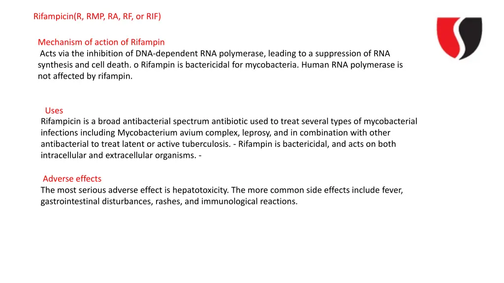 rifampicin r rmp ra rf or rif