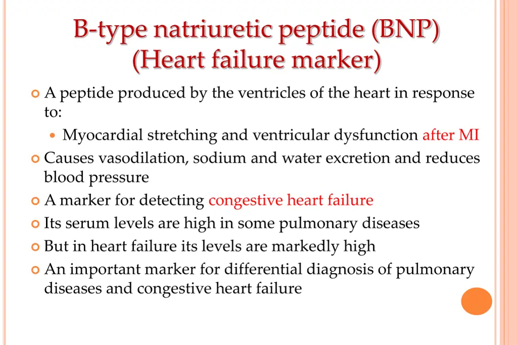 b type natriuretic peptide bnp heart failure