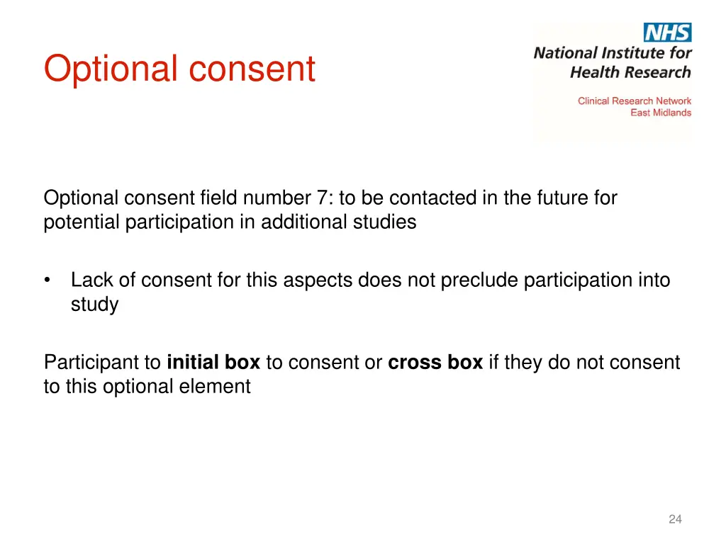 optional consent