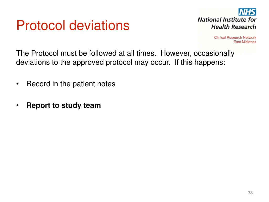 protocol deviations