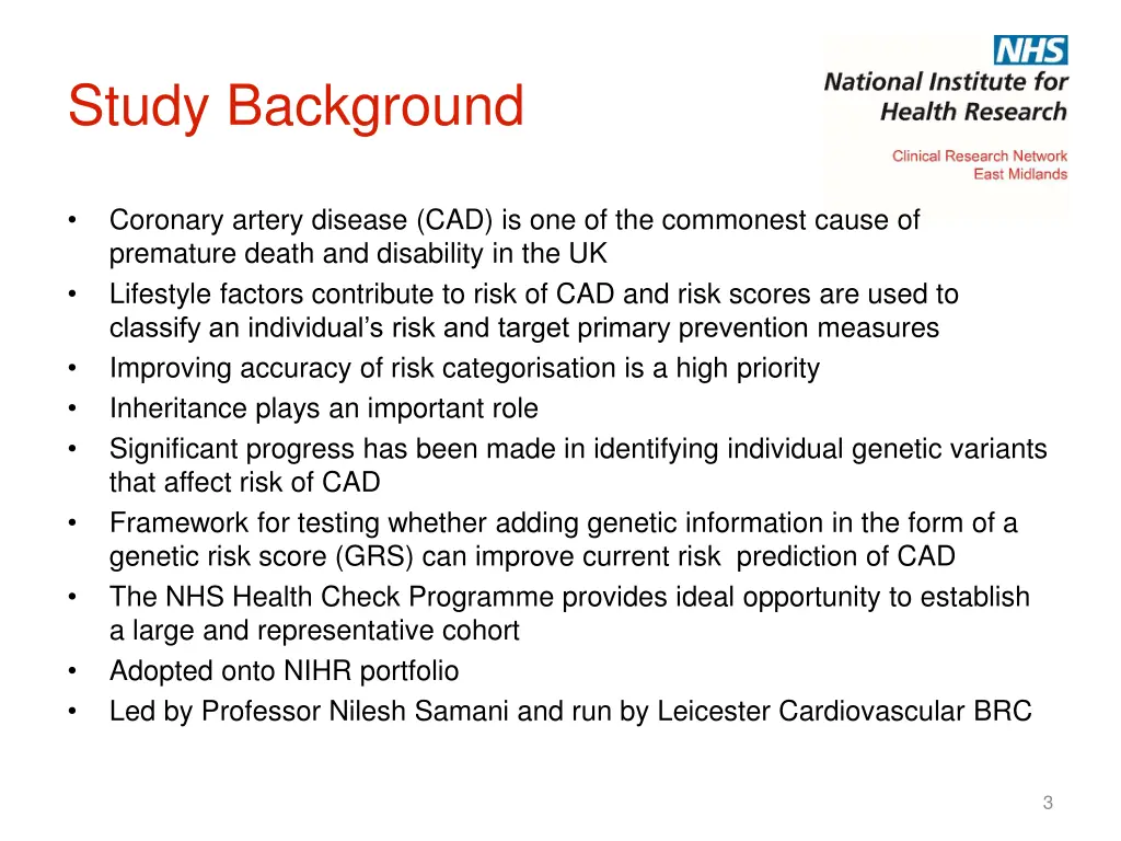 study background