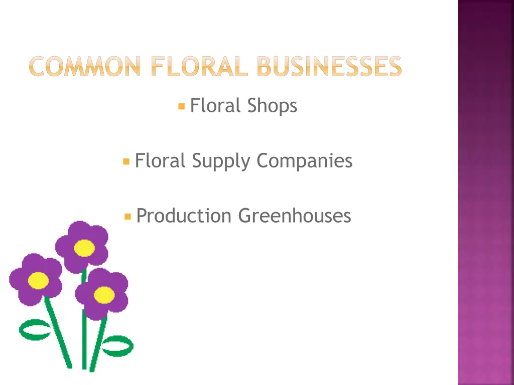 common floral businesses