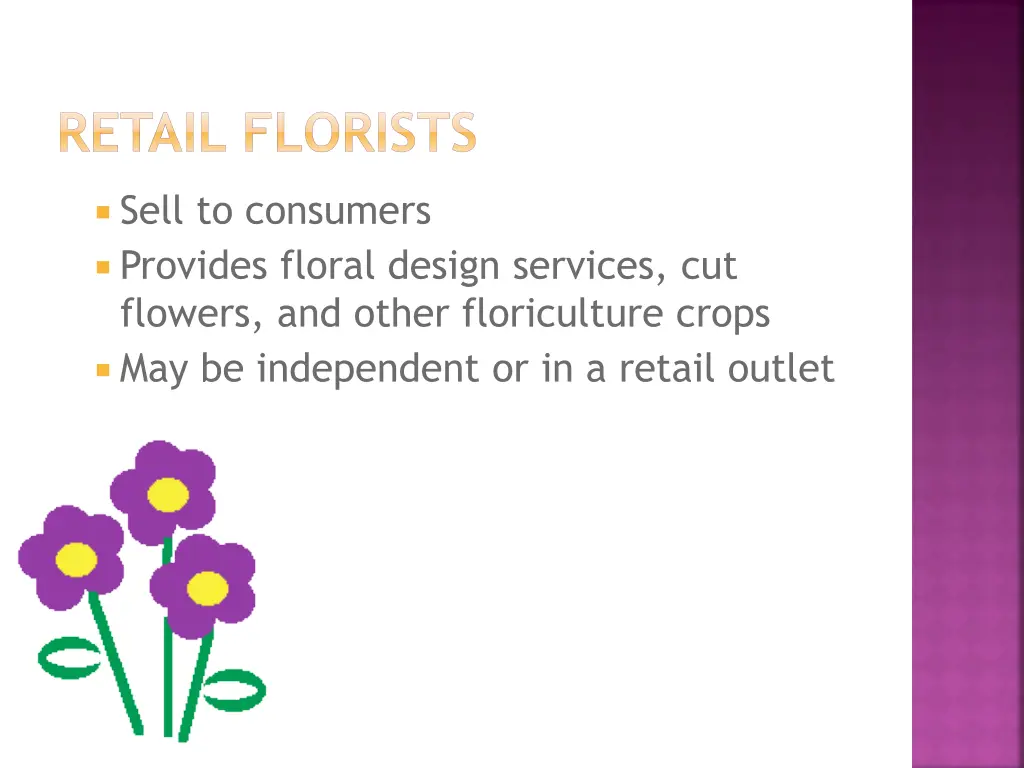 retail florists
