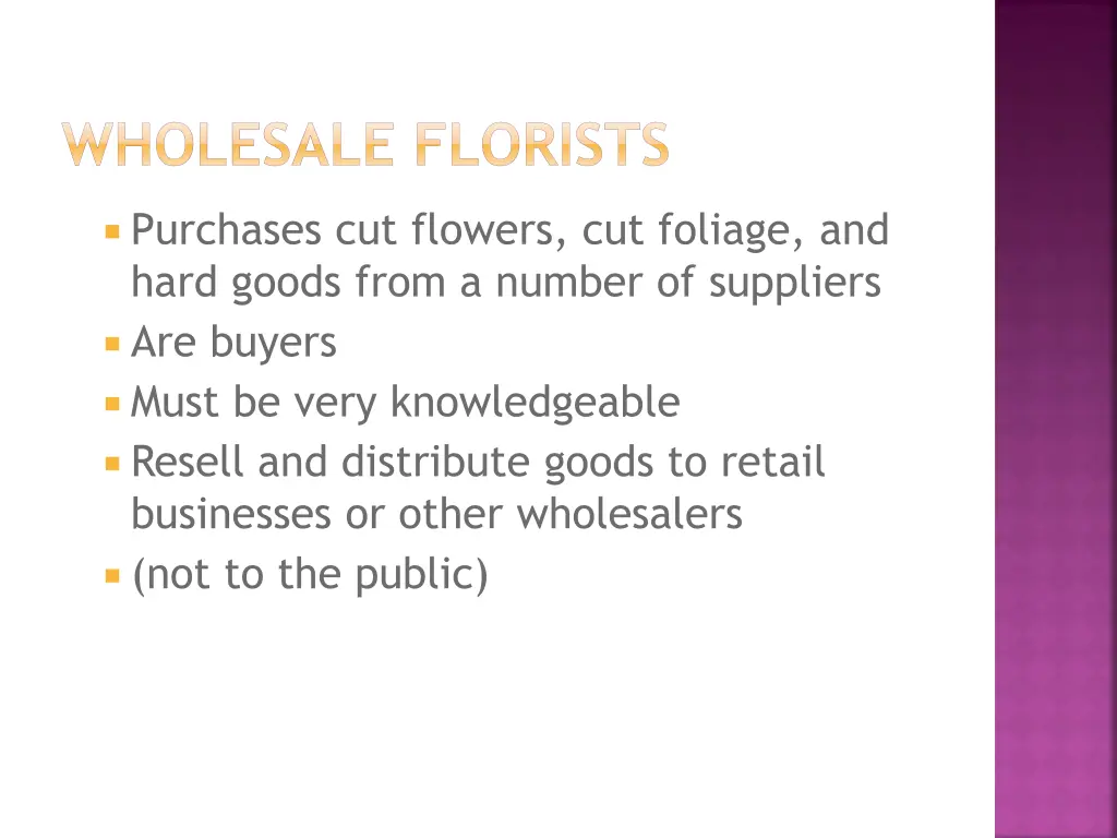 wholesale florists