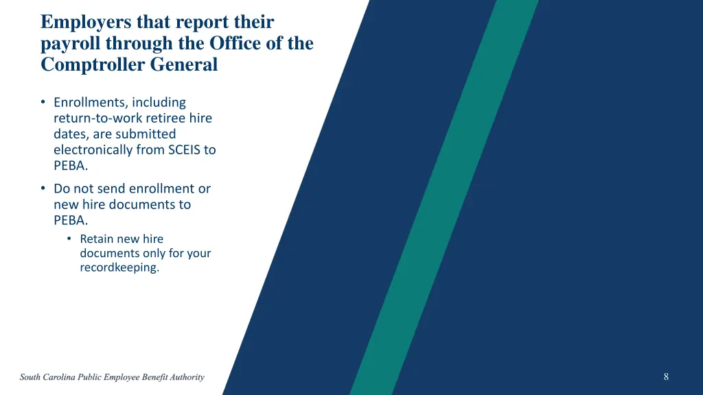 employers that report their payroll through