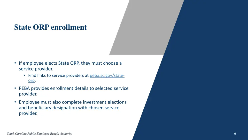 state orp enrollment