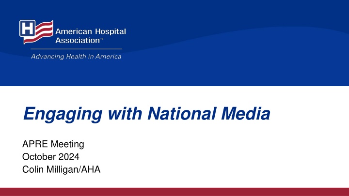 engaging with national media