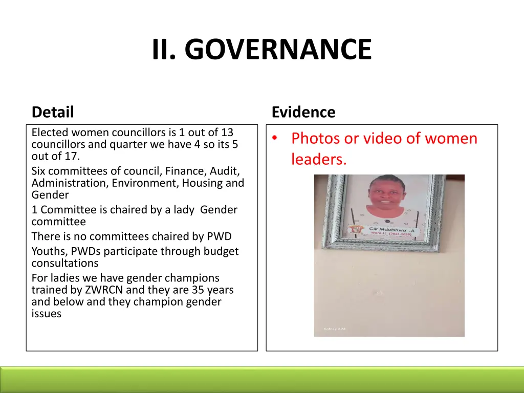 ii governance
