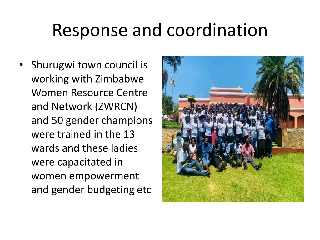response and coordination