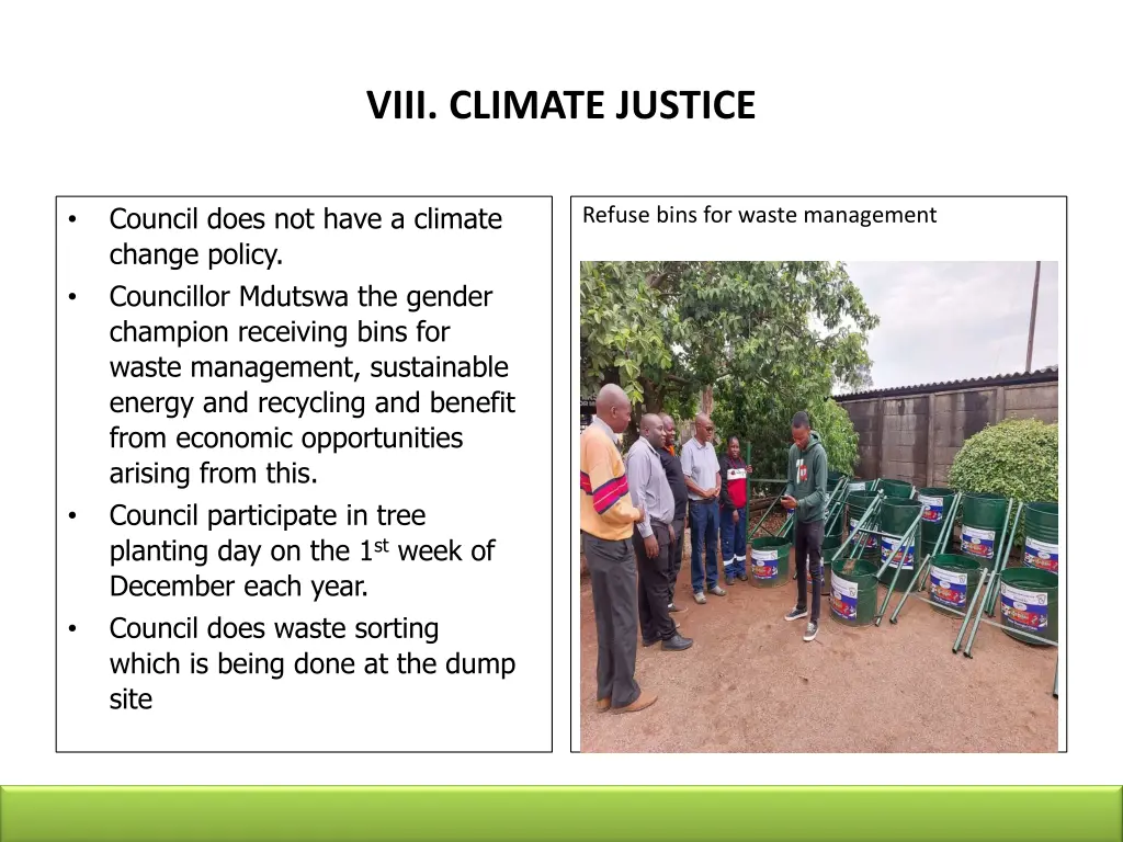 viii climate justice