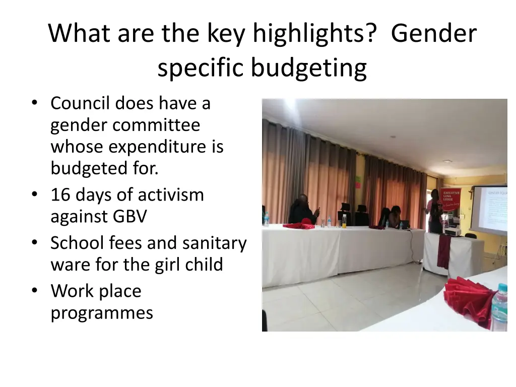 what are the key highlights gender specific