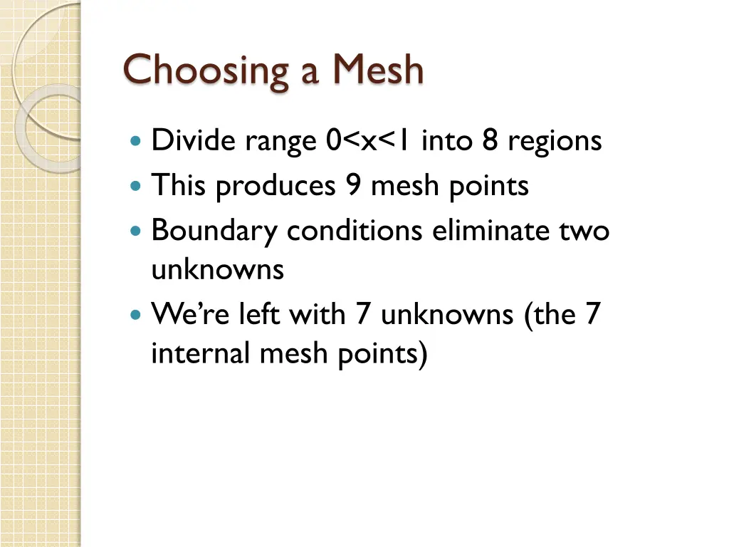 choosing a mesh