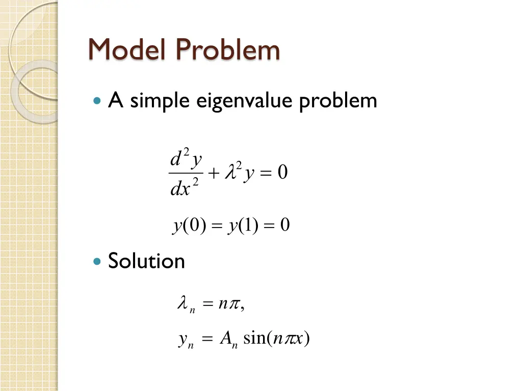 model problem