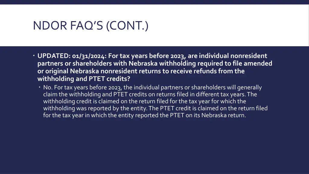 ndor faq s cont 19