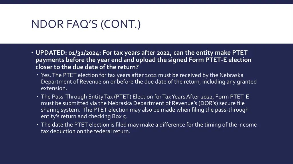 ndor faq s cont 5