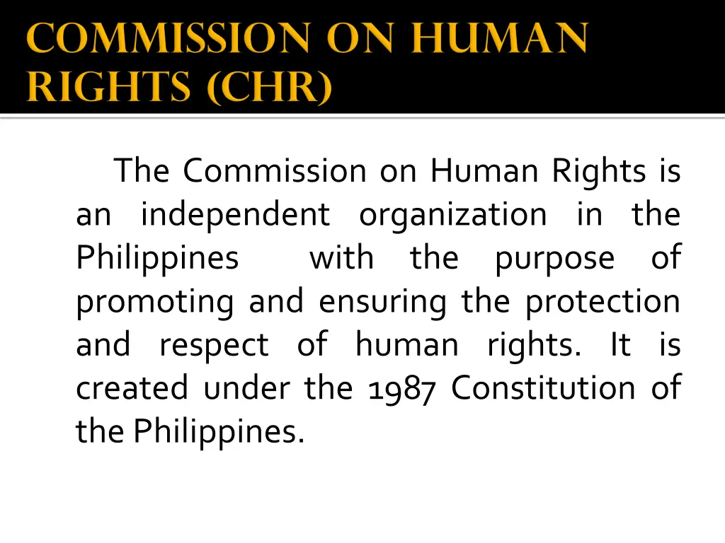 the commission on human rights is an independent