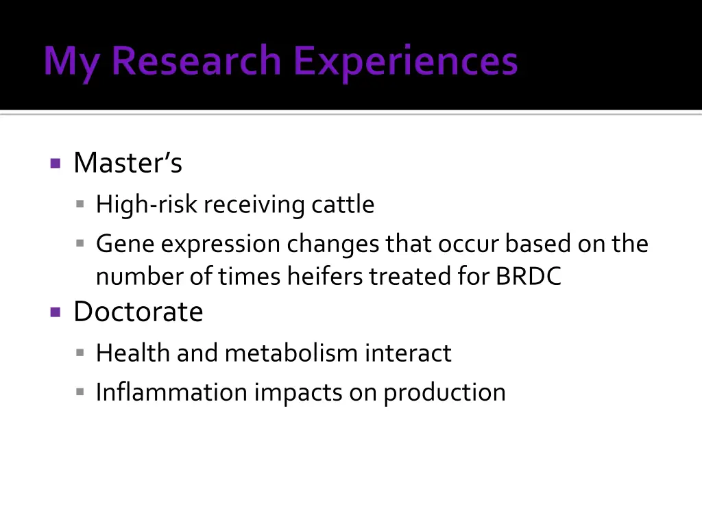 master s high risk receiving cattle gene