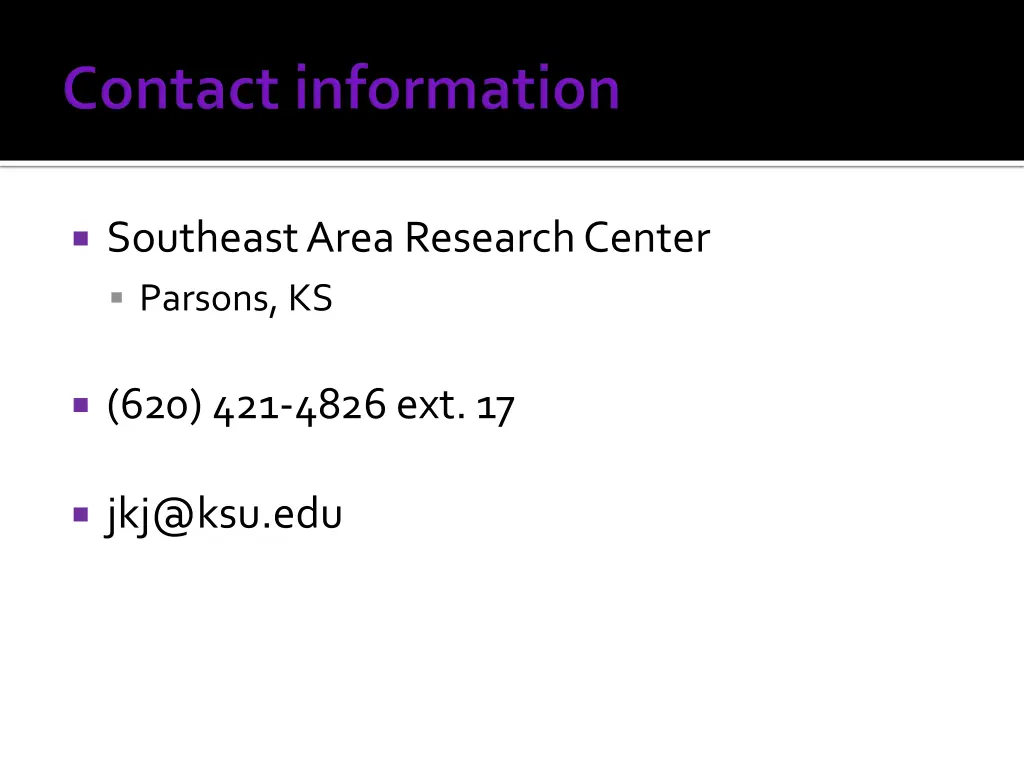 southeast area research center parsons ks