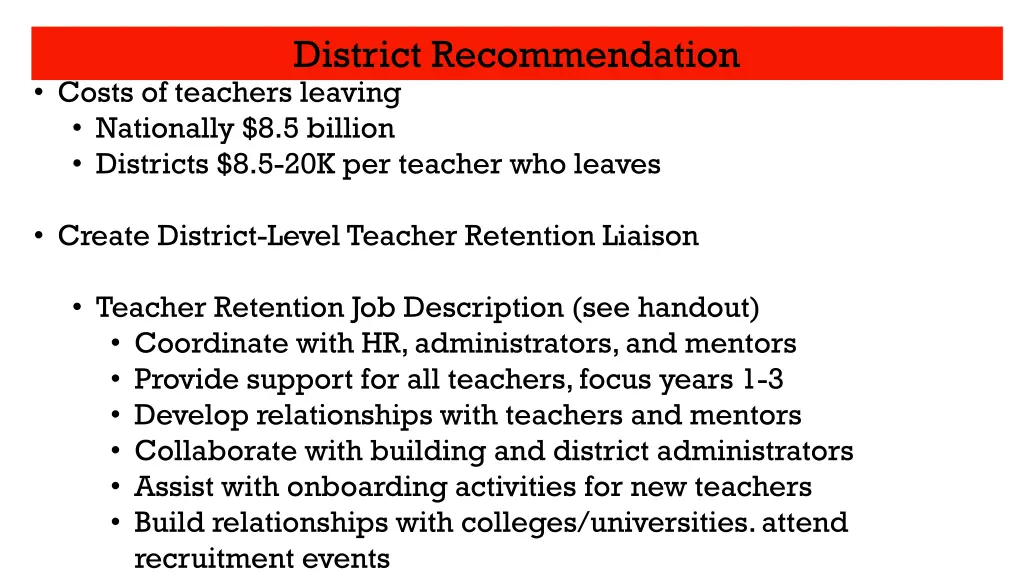 district recommendation