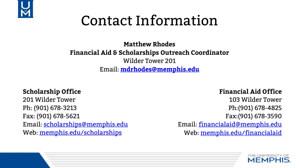 contact information