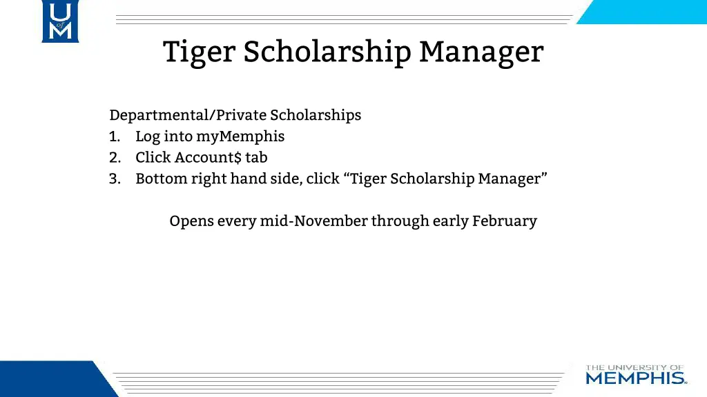 tiger scholarship manager