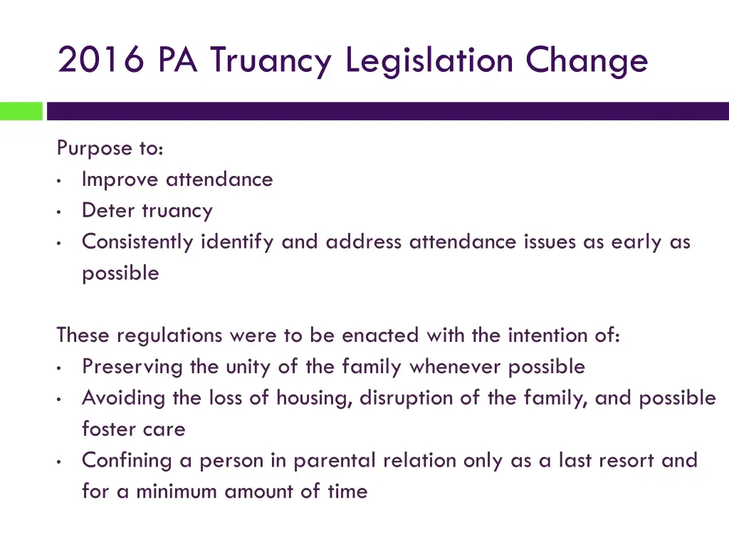 2016 pa truancy legislation change