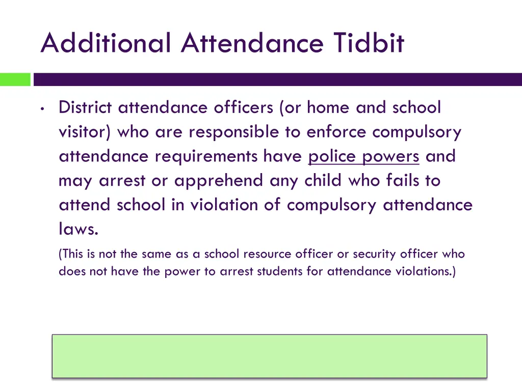 additional attendance tidbit
