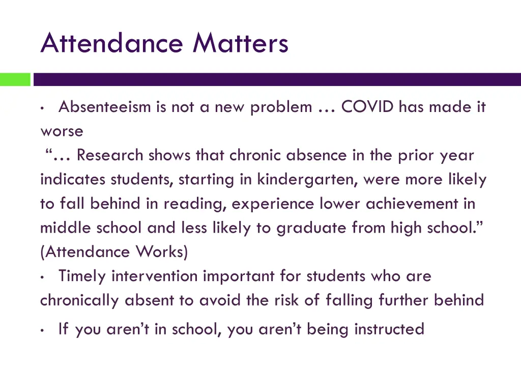 attendance matters