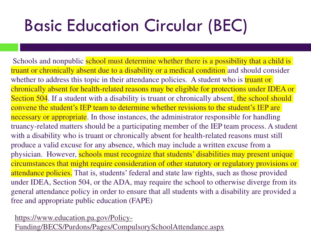 basic education circular bec