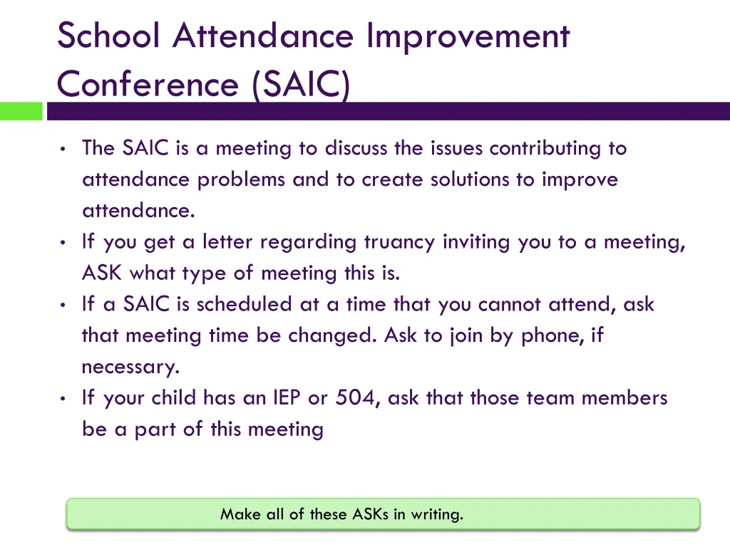 school attendance improvement conference saic