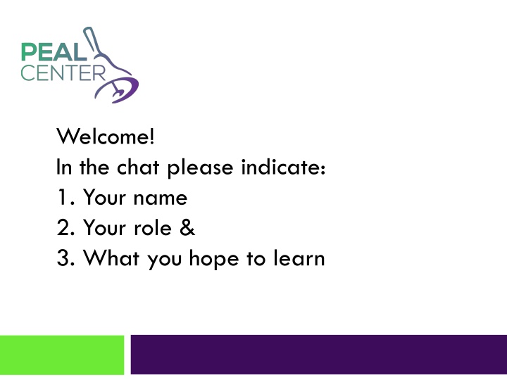 welcome in the chat please indicate 1 your name