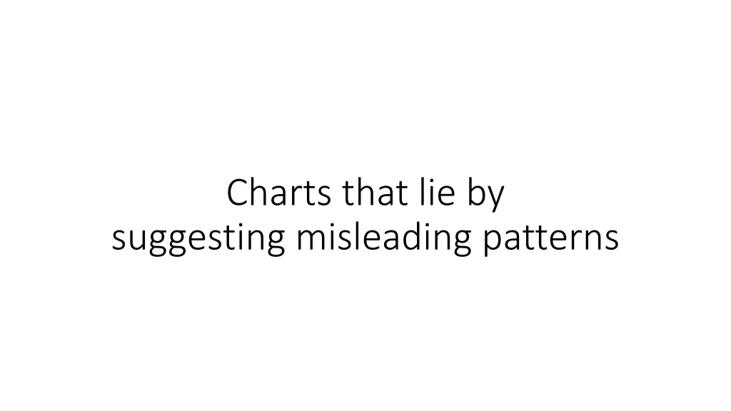 charts that lie by suggesting misleading patterns