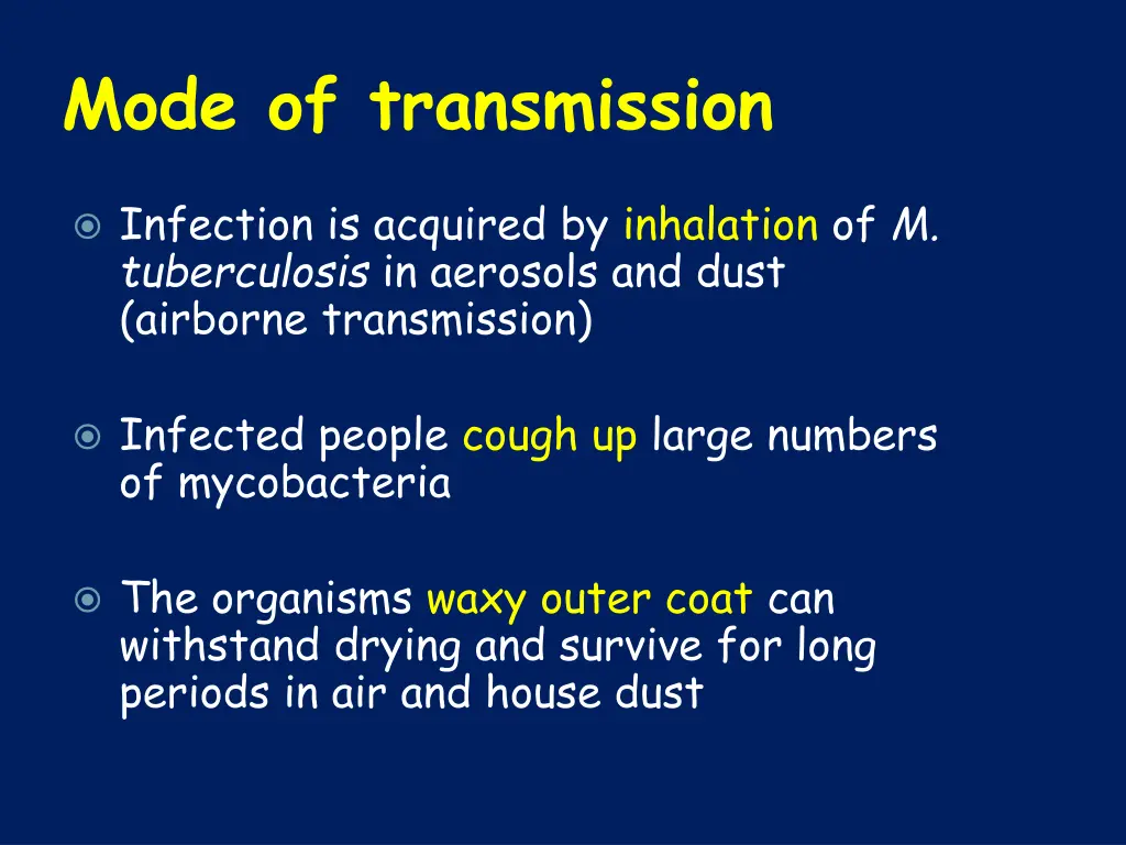 mode of transmission