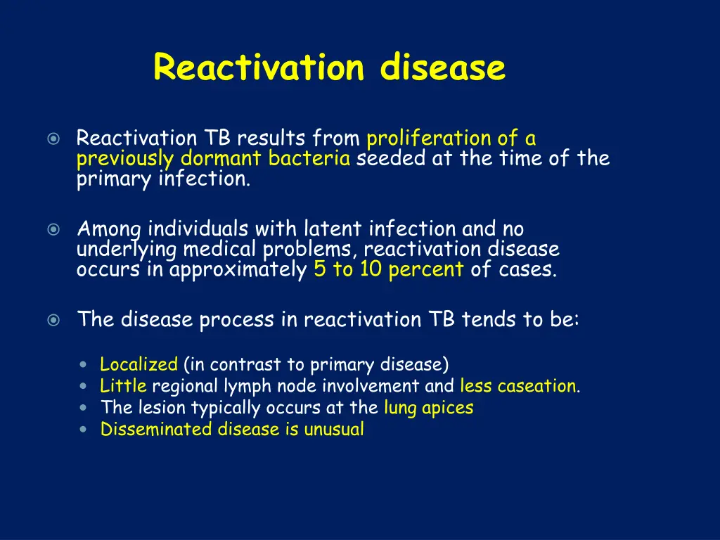 reactivation disease