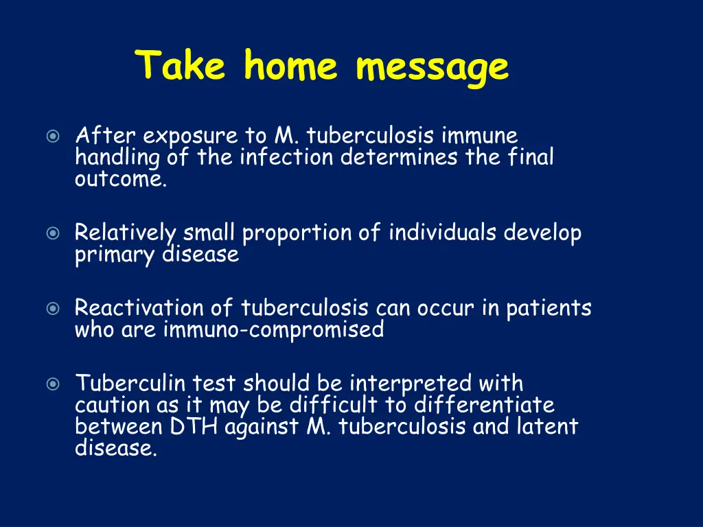 take home message