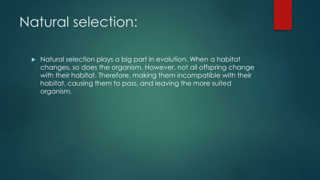 natural selection