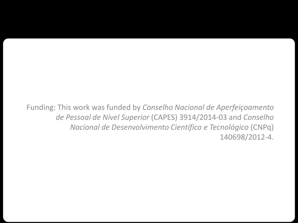 funding this work was funded by conselho nacional