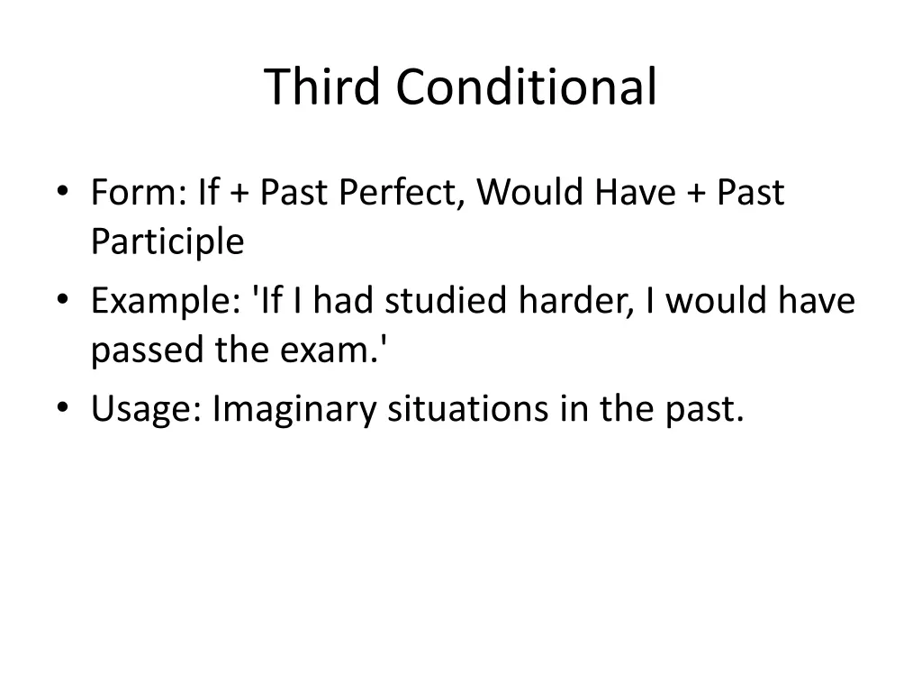 third conditional