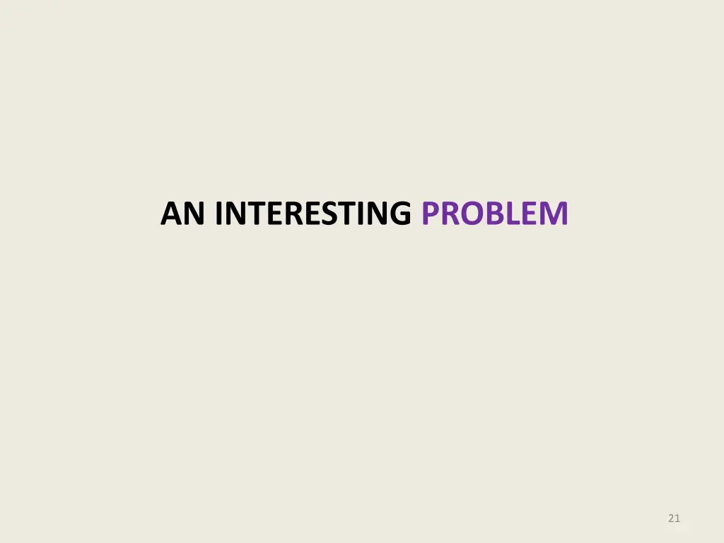 an interesting problem