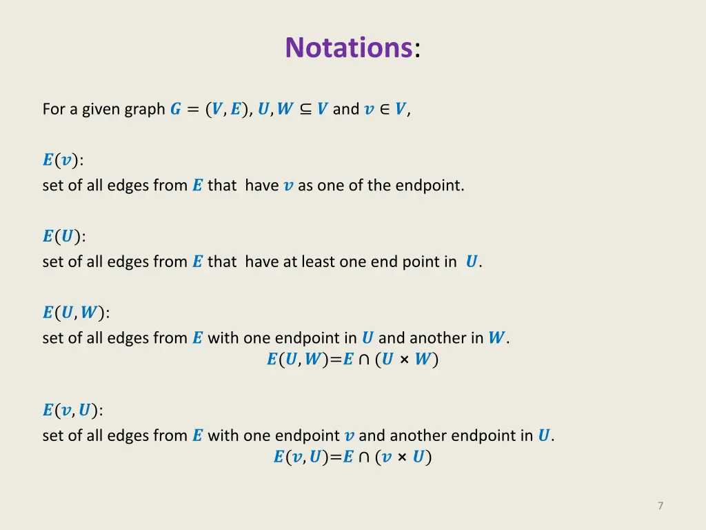 notations