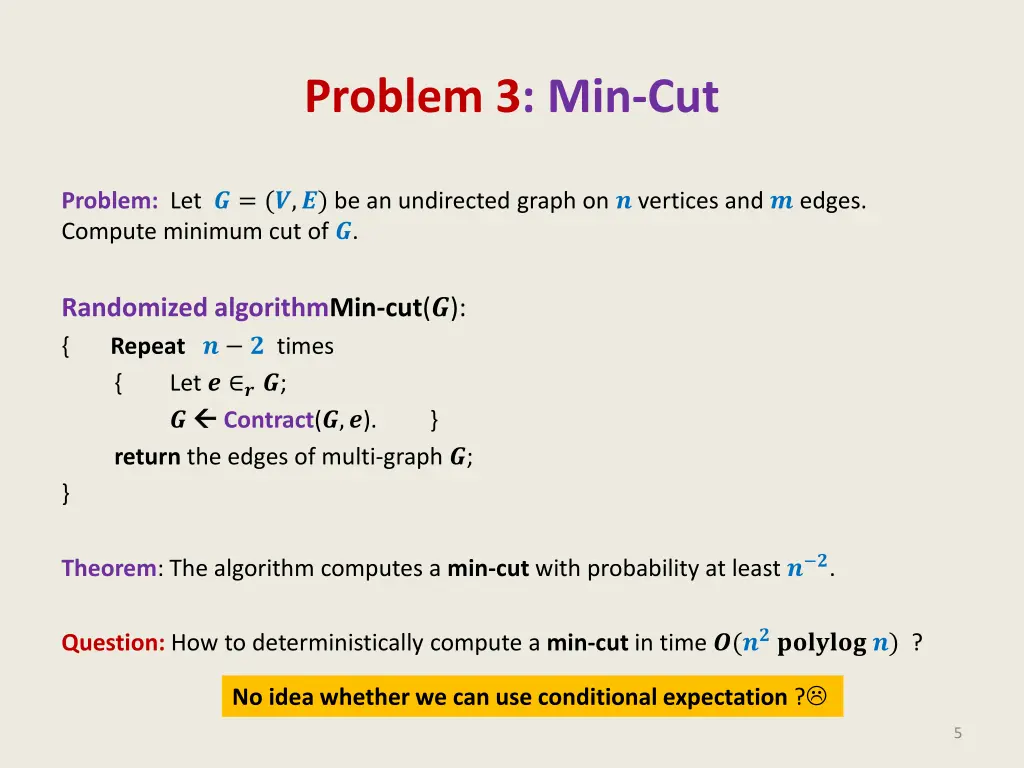 problem 3 min cut