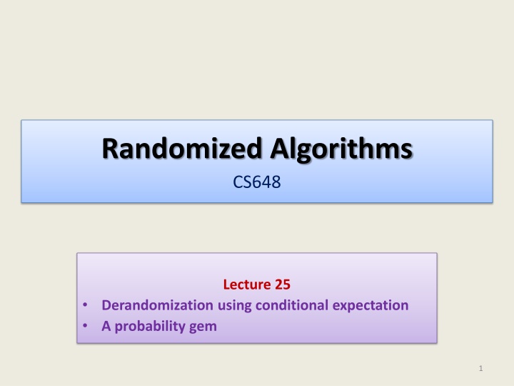 randomized algorithms cs648