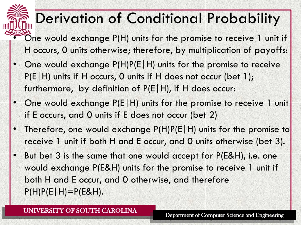 derivation of conditional probability