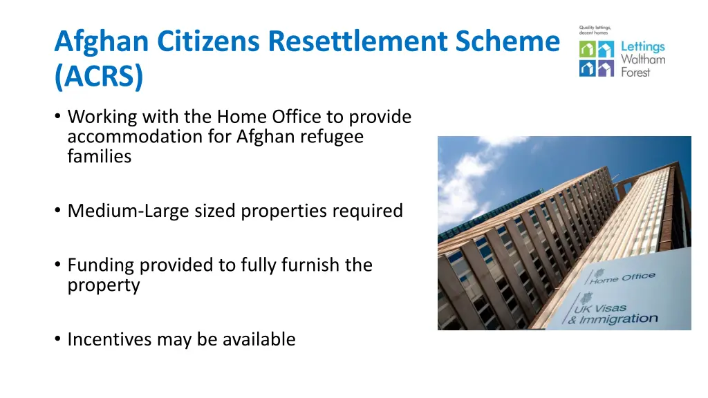 afghan citizens resettlement scheme acrs working