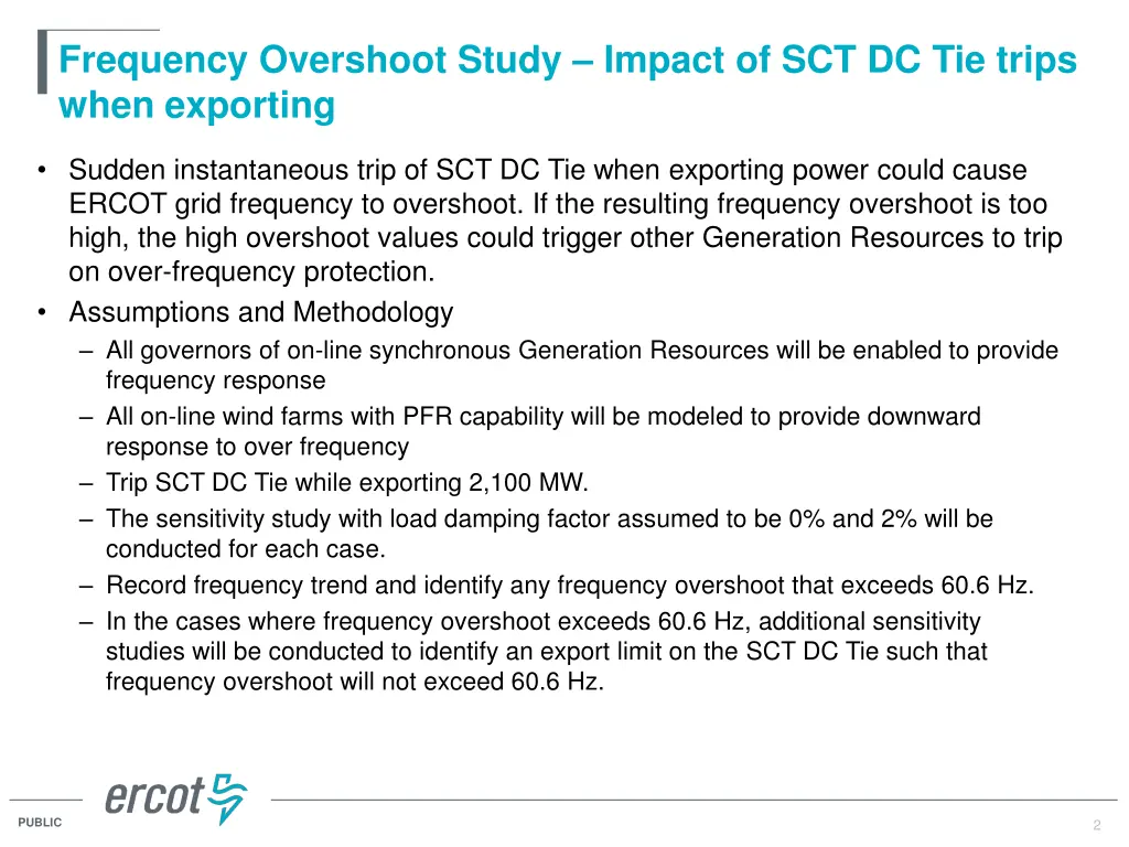 frequency overshoot study impact